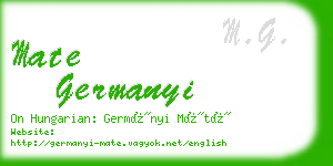 mate germanyi business card